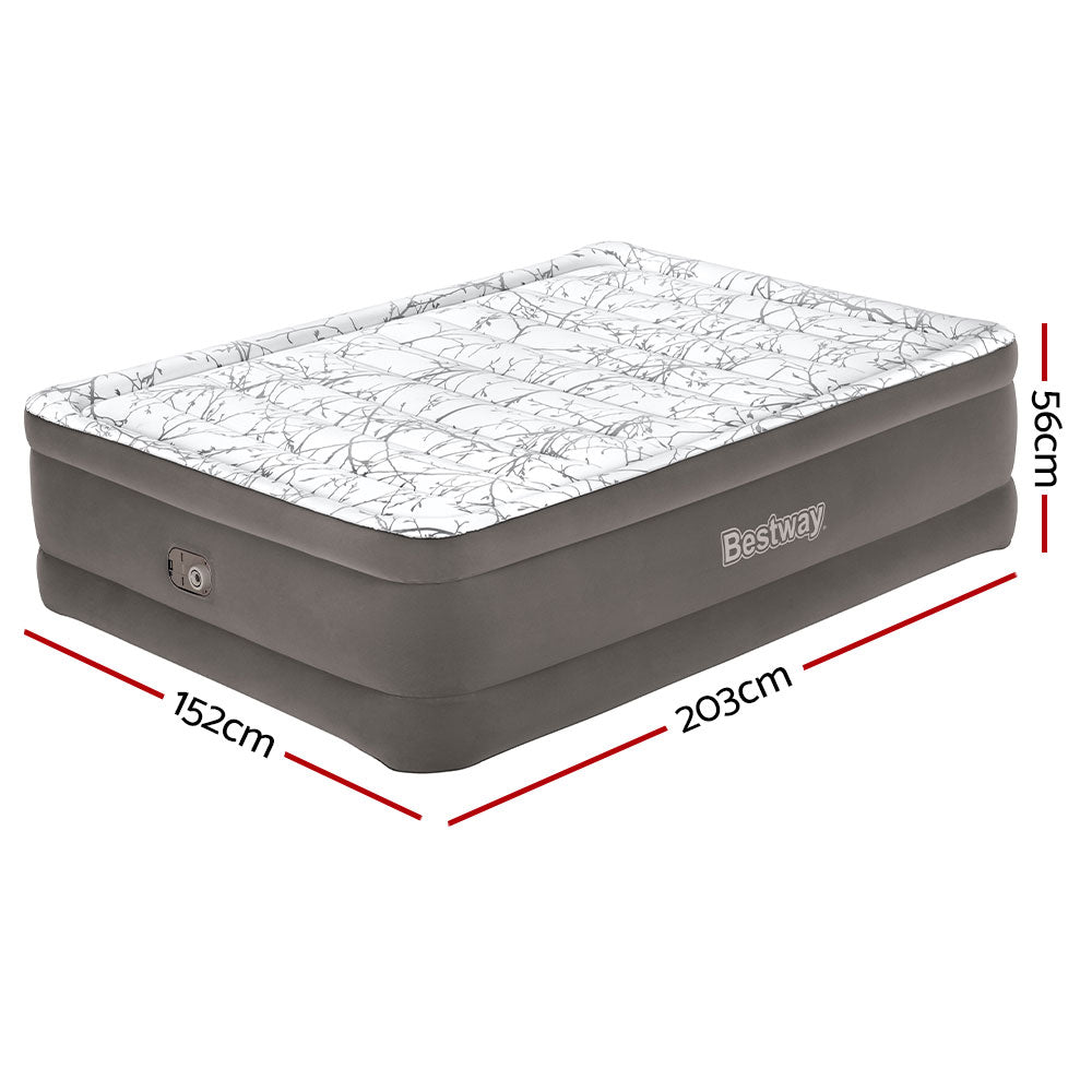 Bestway Air Mattress Queen Inflatable Bed 56cm Airbed Grey-1