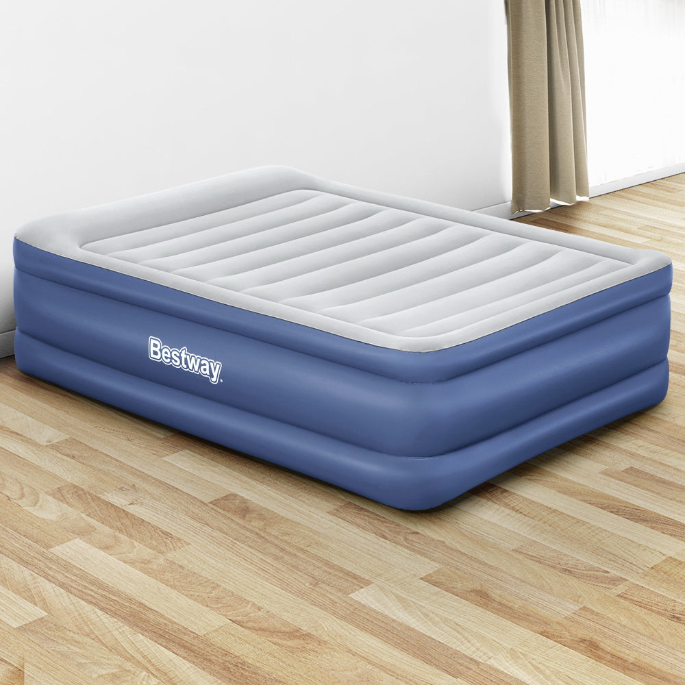 Bestway Air Mattress Queen Inflatable Bed 61cm Airbed Blue-7