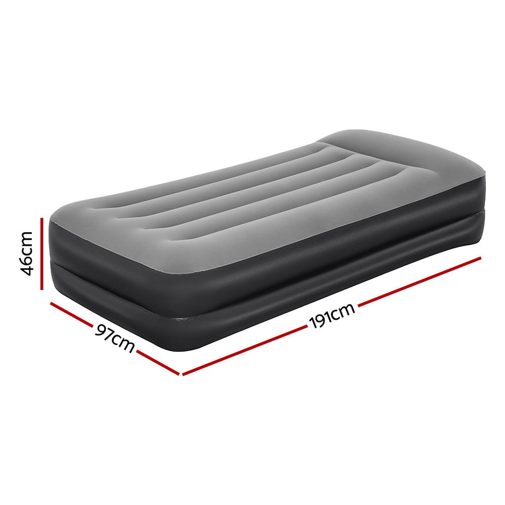 Bestway Air Mattress Single Inflatable Bed 46cm Airbed Black-1