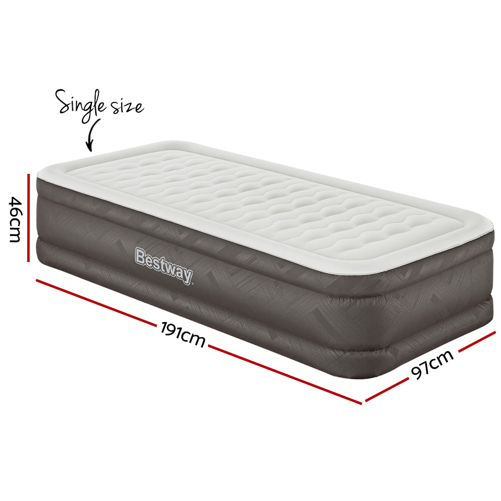 Bestway Air Mattress Single Inflatable Bed 46cm Airbed Grey-1