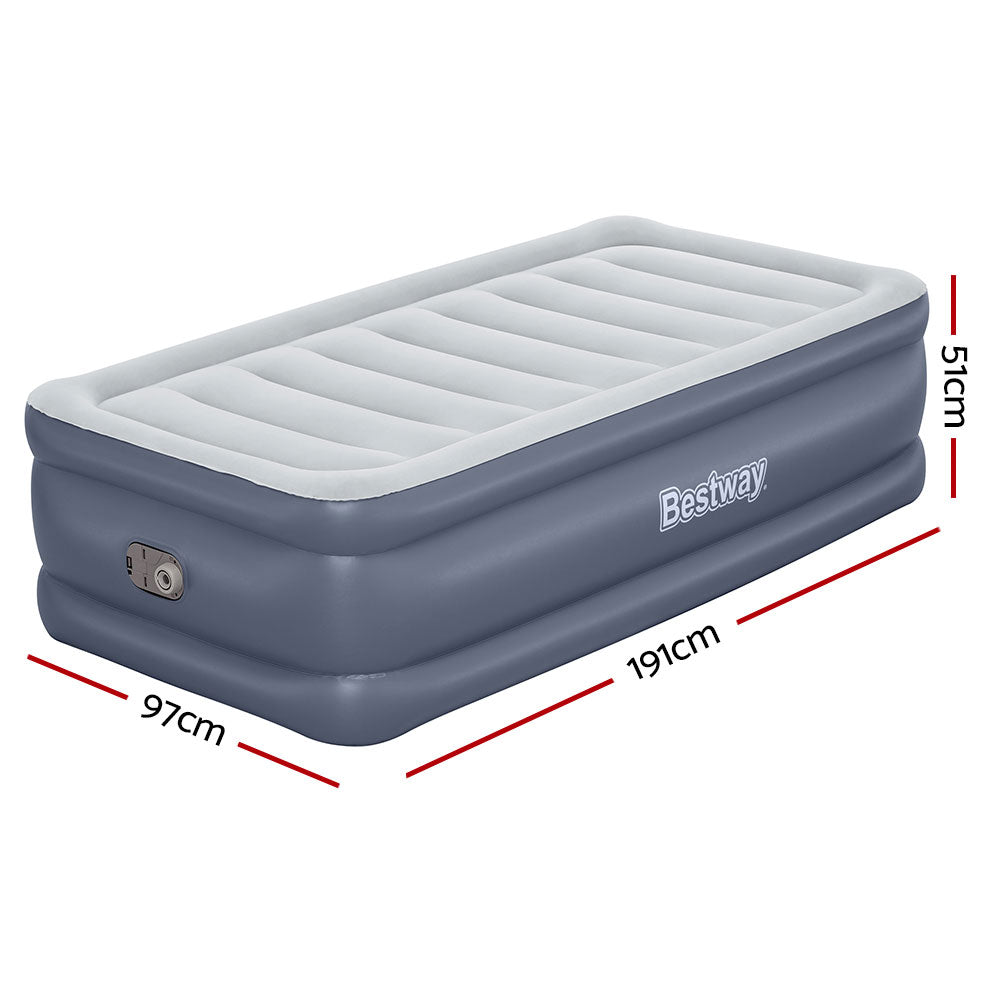 Bestway Mattress Air Bed Single Size 51CM Inflatable Camping Beds Home Outdoor-1