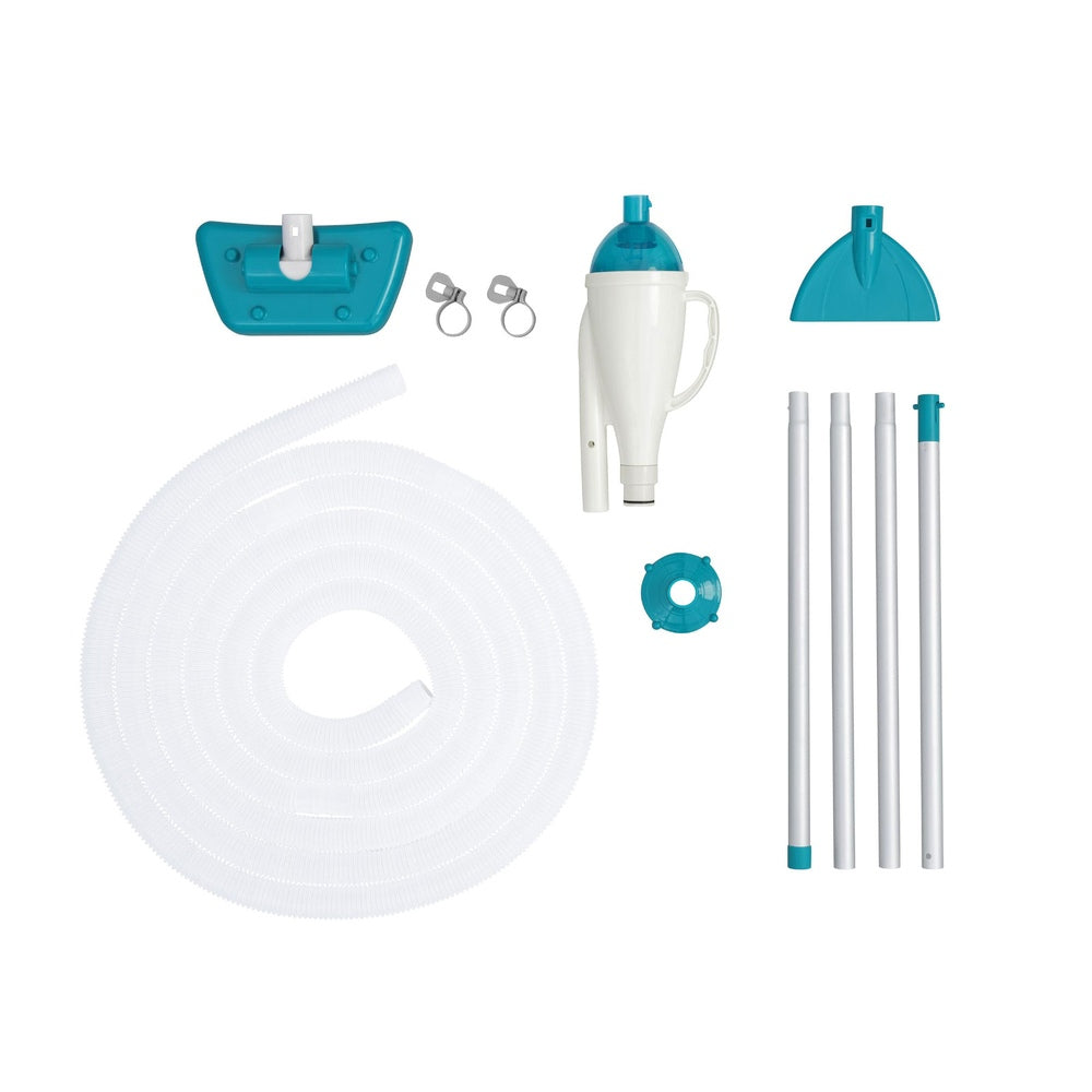 Bestway Pool Cleaner 2 Cleaning Heads Vacuum 6m Hose 1.9m Aluminium Pole-2