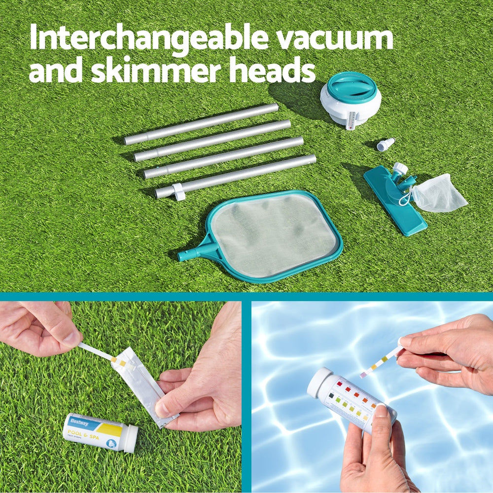 Bestway Pool Cleaner Vacuum Chemical Dispenser Thermometer Swimming Pools Cleaning Kit-5