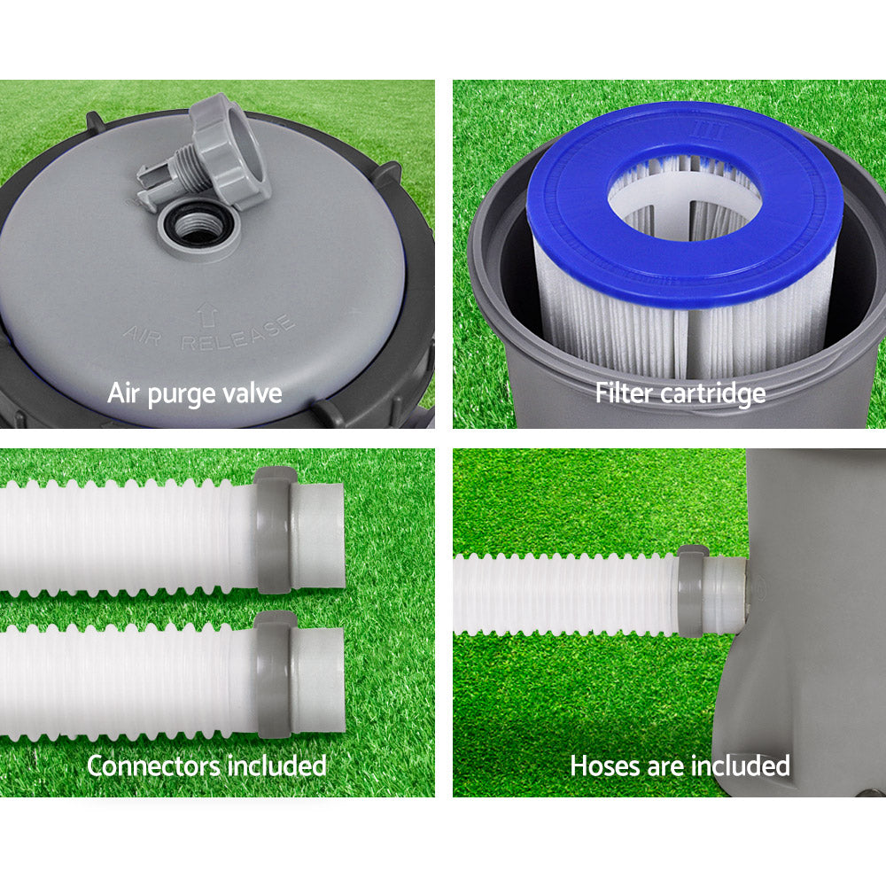 Bestway Pool Pump Cartridge Filter 330GPH 1249L/H Flowclear Filters Cleaner-4