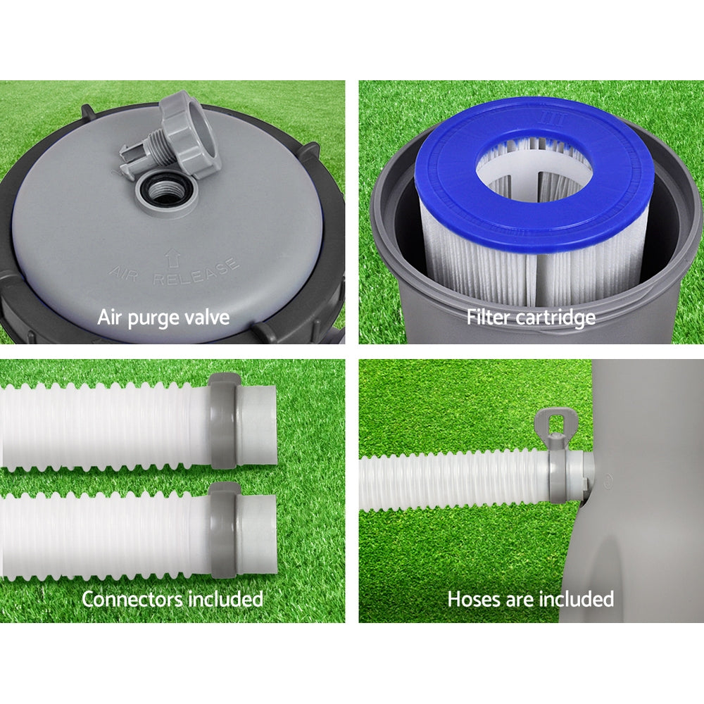 Bestway Pool Pump Cartridge Filter 530GPH 2006L/H Flowclear? Filters Cleaner-4