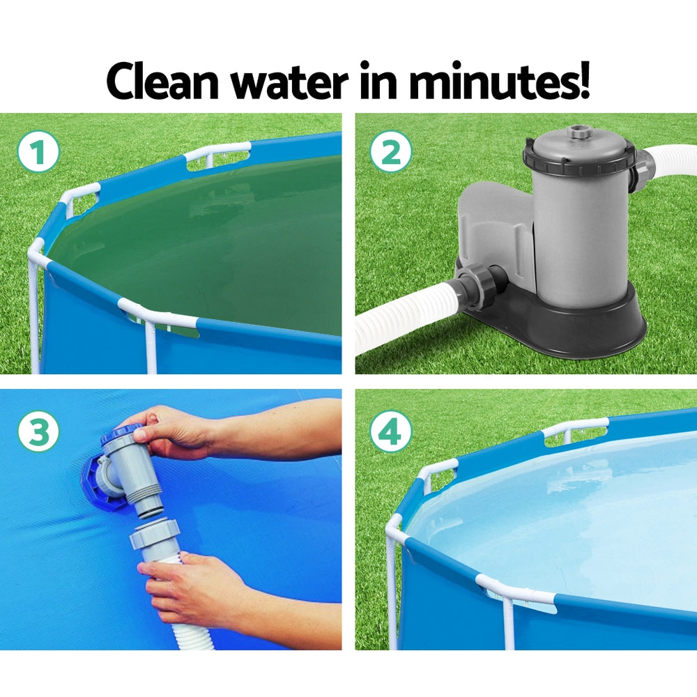 Bestway Pool Pump Cartridge Filter 1500GPH 5678L/H Flowclear Filters Cleaner-3