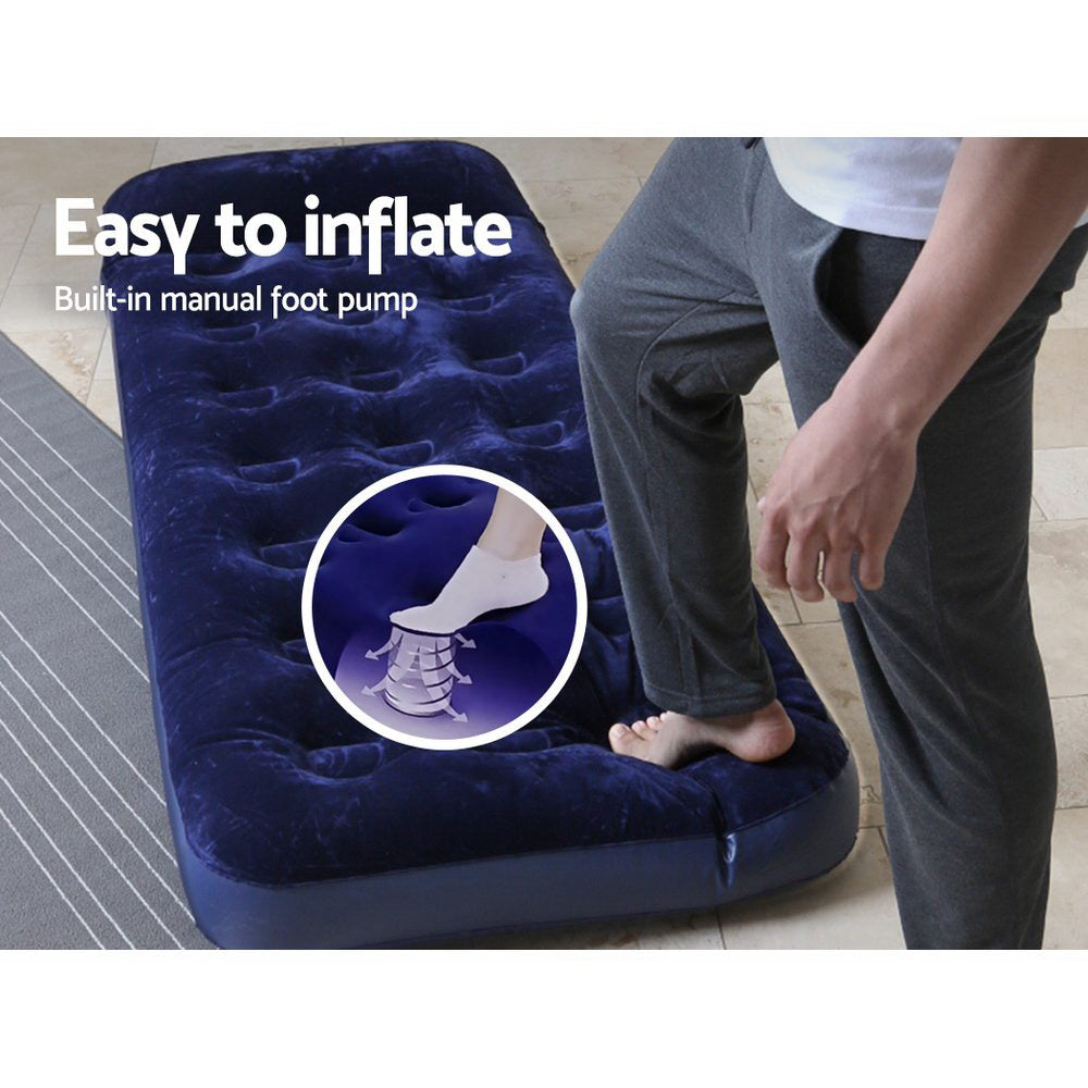 Bestway Single Size Inflatable Air Mattress - Navy-4