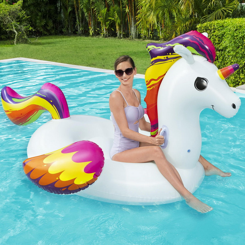 Bestway Unicorn Float Rider Inflatable Ride On Floating Pool Lounger 224x156CM-6