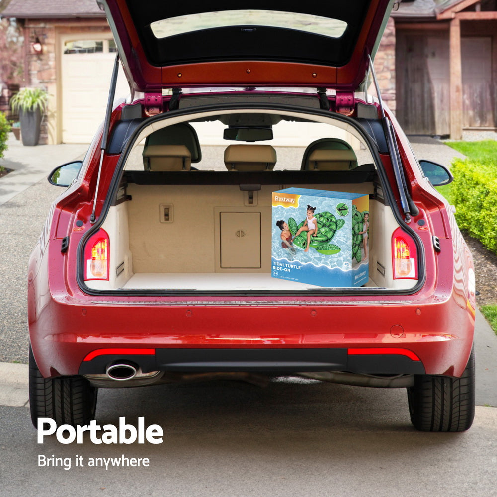 Bestway Float Turtle Rider Inflatable Ride On Floating Pool Lounger 153x140CM-5