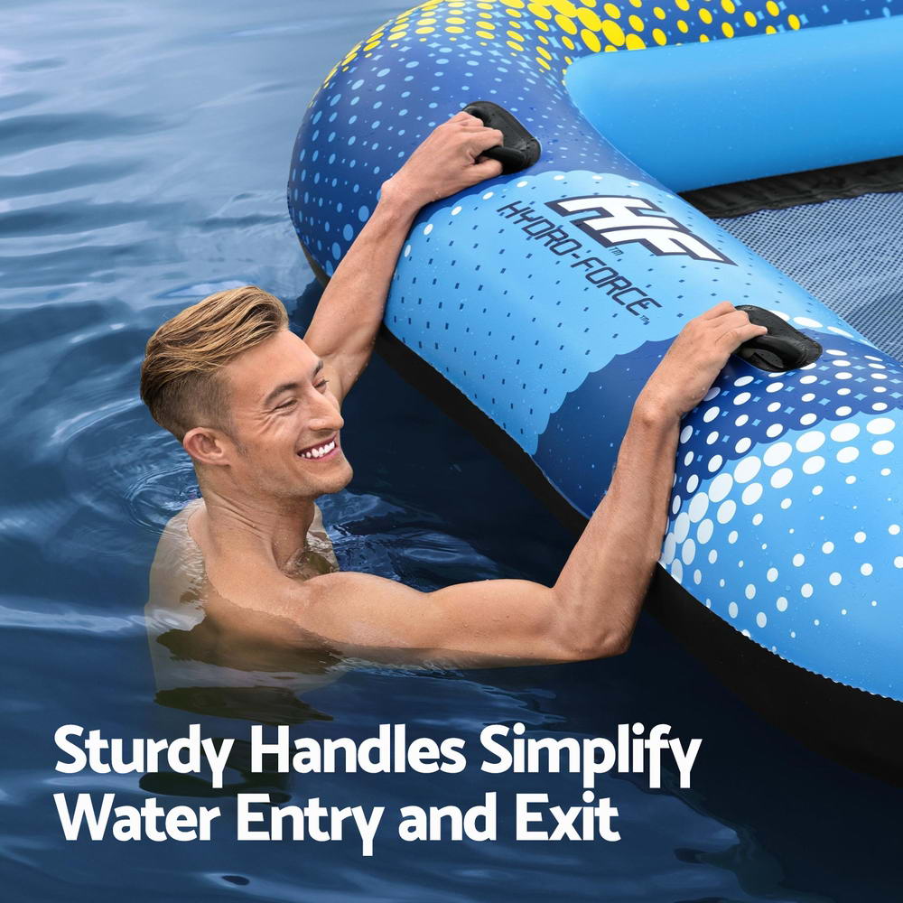 Bestway Inflatable Floating Island Float Lounger Sunshade Pool Bed 3.05Mx1.86M-4