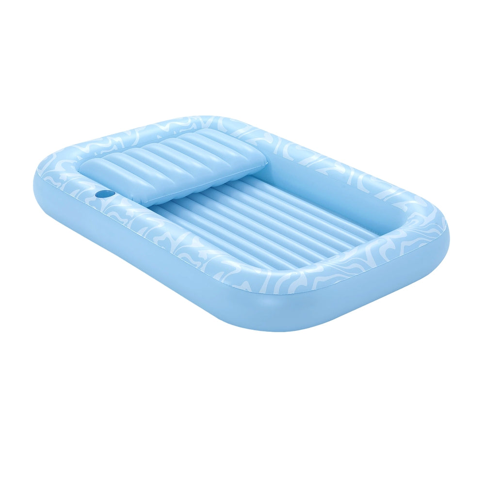 Bestway Float Floating Seat Pool Lounger Inflatable Lounge Chair Bed Pillow Cup Holder 2.03MX1.37M-2