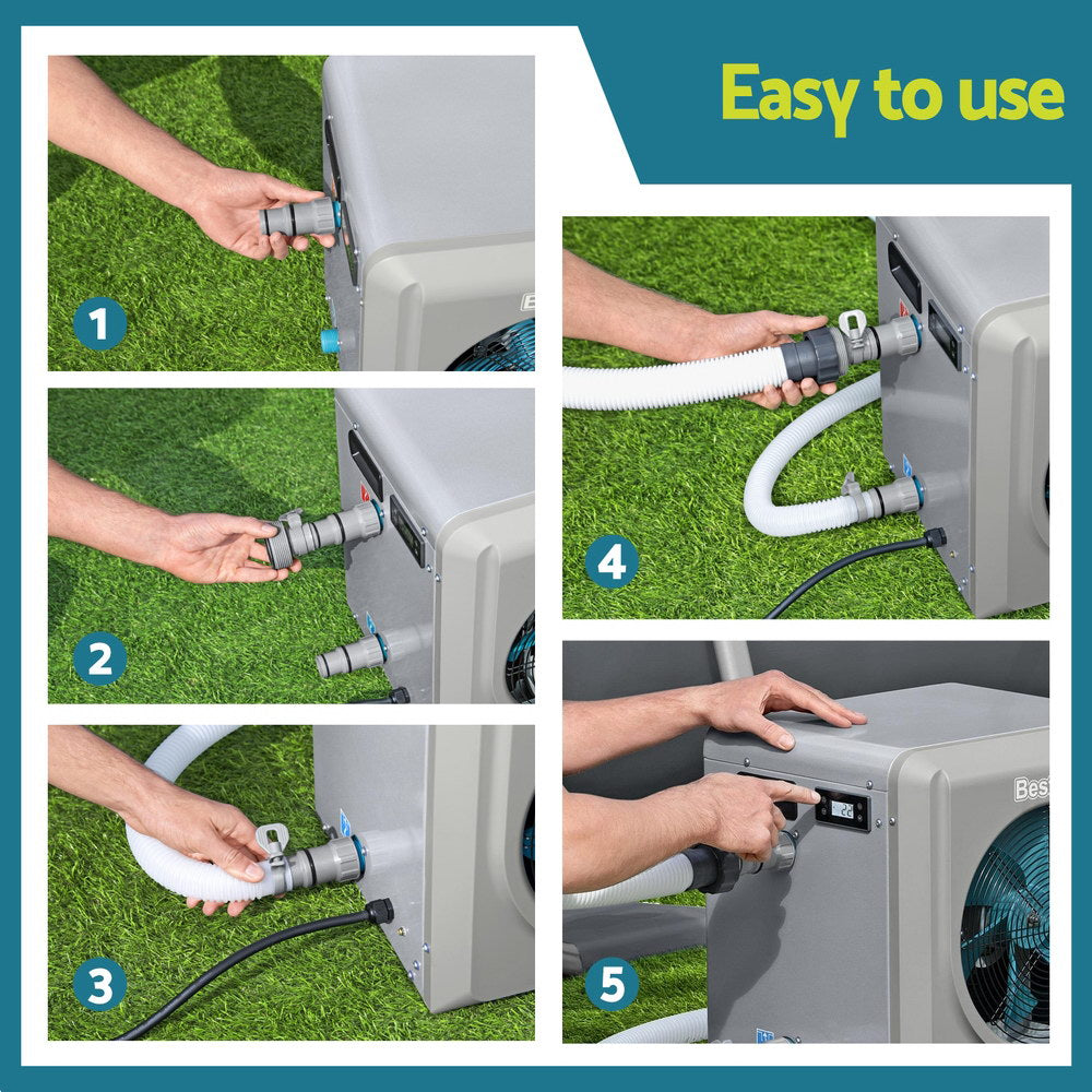 Bestway 4.4kW Pool Heater Water Temperature Heating Fit Pools up to 30,000L-5