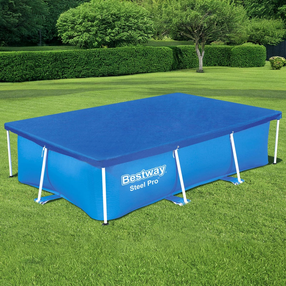 Bestway Pool Cover 264x174cm Rectangle Swimming Pool PE Shelter Fits 259x170cm Pools-6