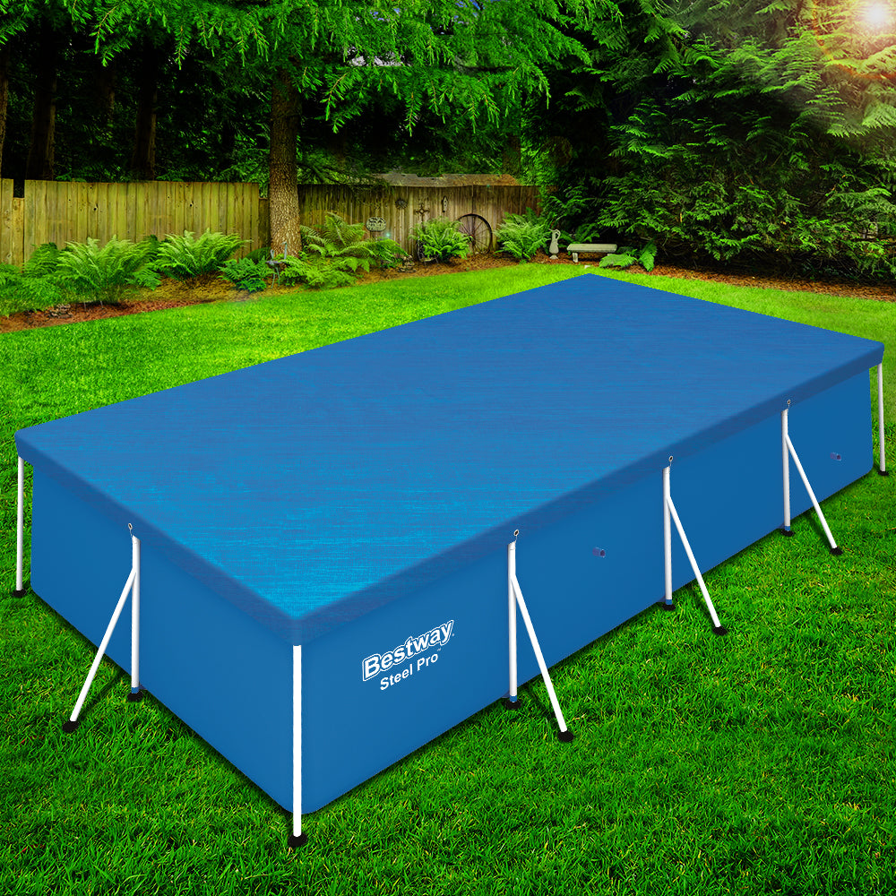 Bestway 58017 Pool Cover Fits 4x2.11m Above Ground Swimming Pool PE Blanket-0