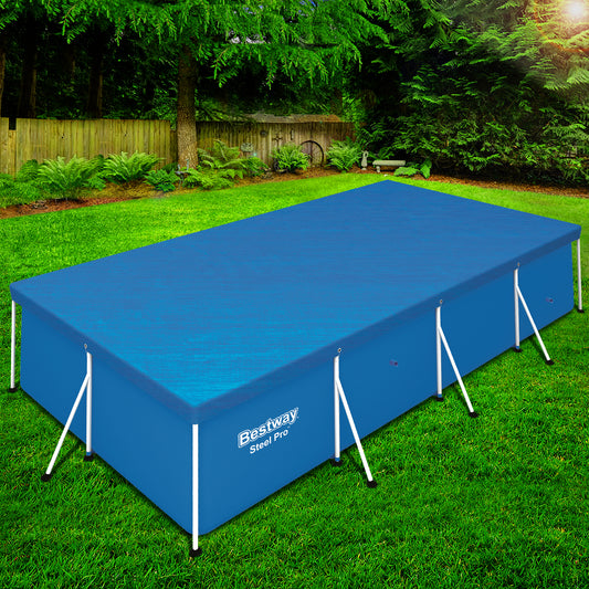 Bestway 58017 Pool Cover Fits 4x2.11m Above Ground Swimming Pool PE Blanket-0