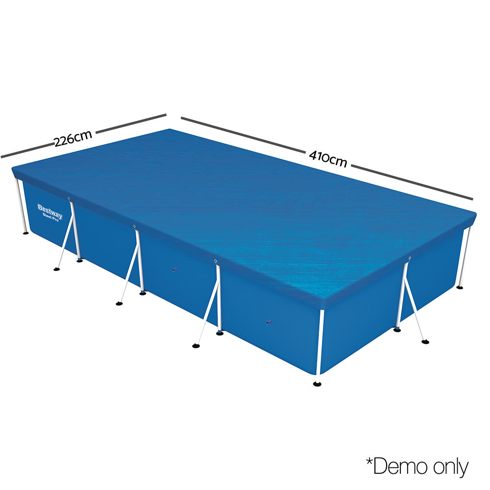 Bestway 58017 Pool Cover Fits 4x2.11m Above Ground Swimming Pool PE Blanket-1