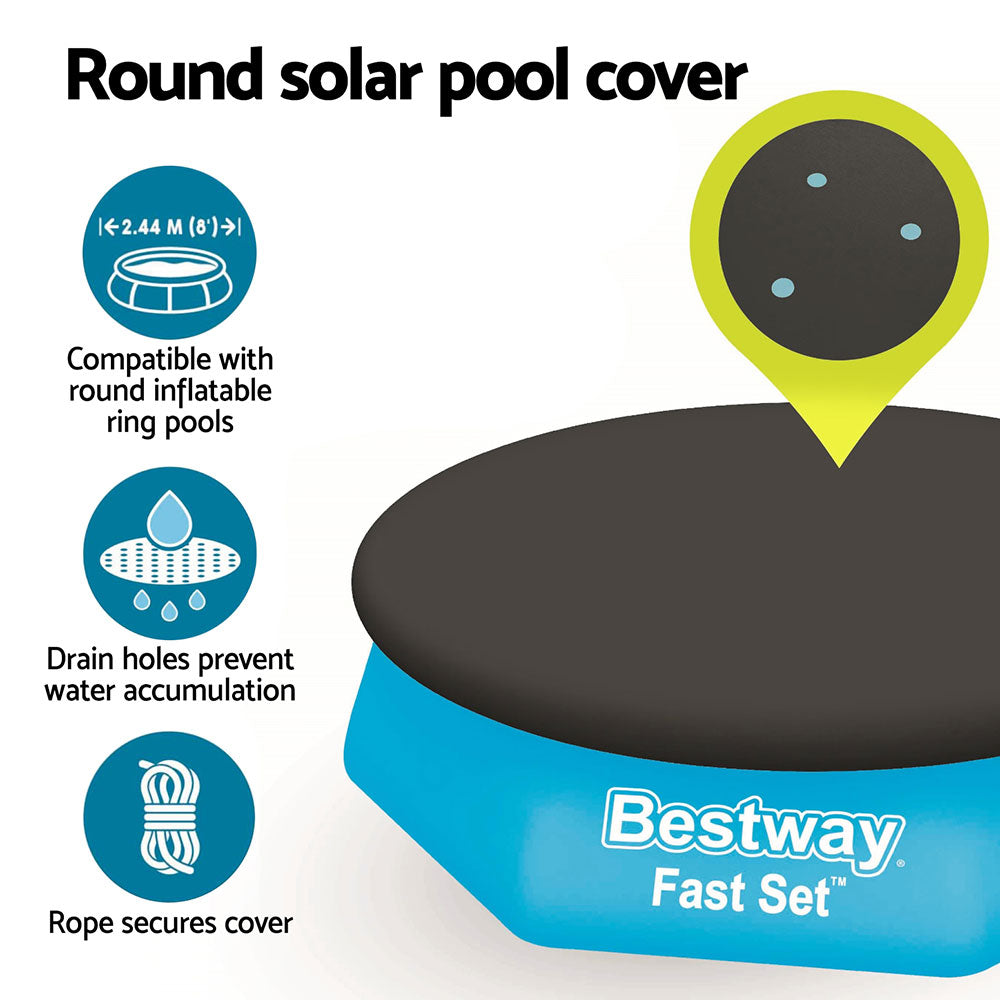 Bestway Pool Cover Fits 2.44m Above Ground Swimming Pool PVC Blanket-4