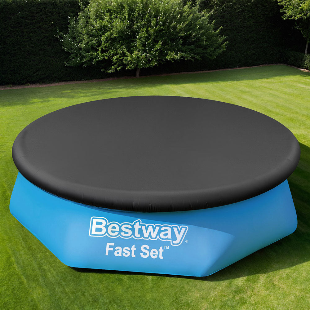 Bestway Pool Cover Fits 2.44m Above Ground Swimming Pool PVC Blanket-0