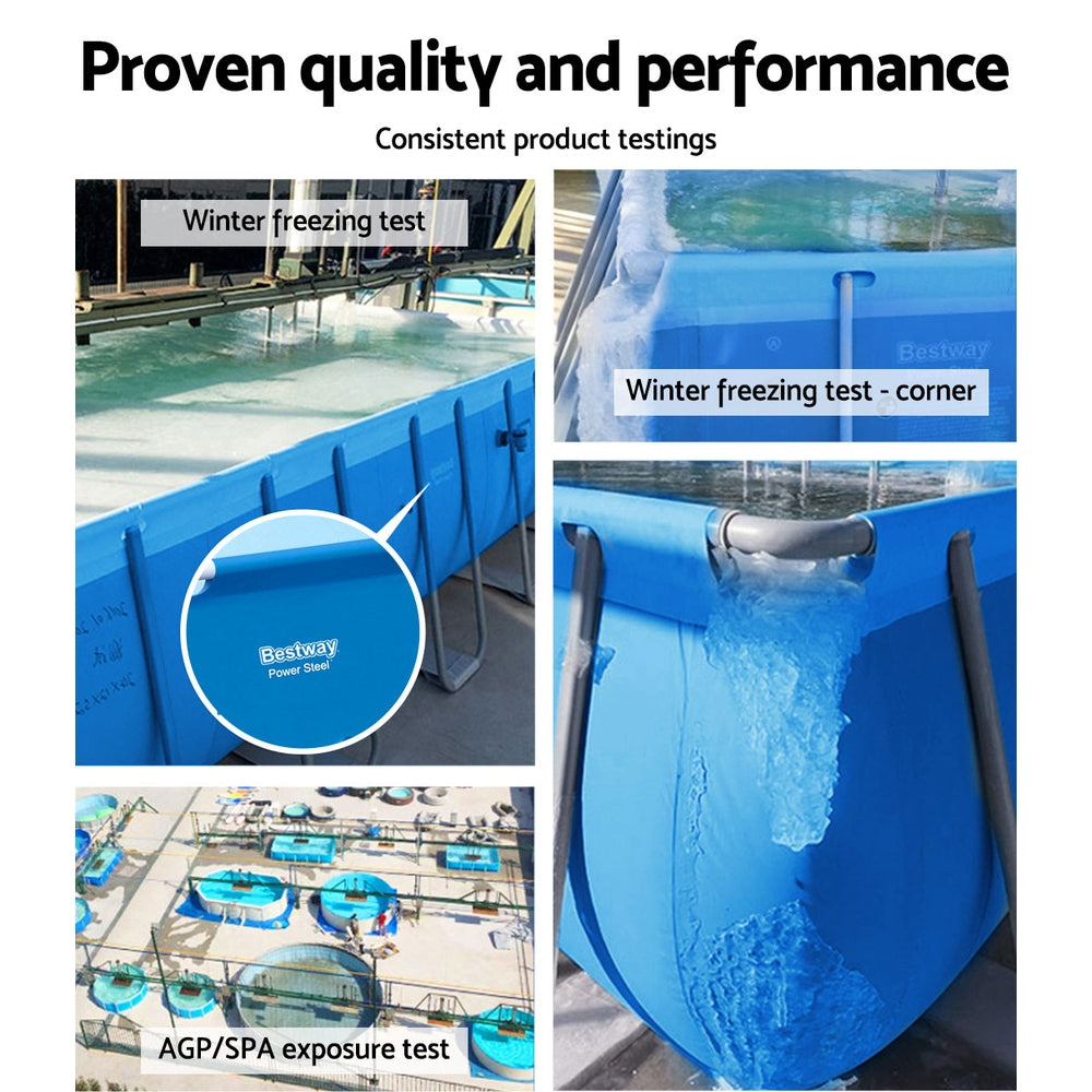 Bestway Swimming Pool 400x211x81cm Steel Frame Above Ground Pools 5700L-5