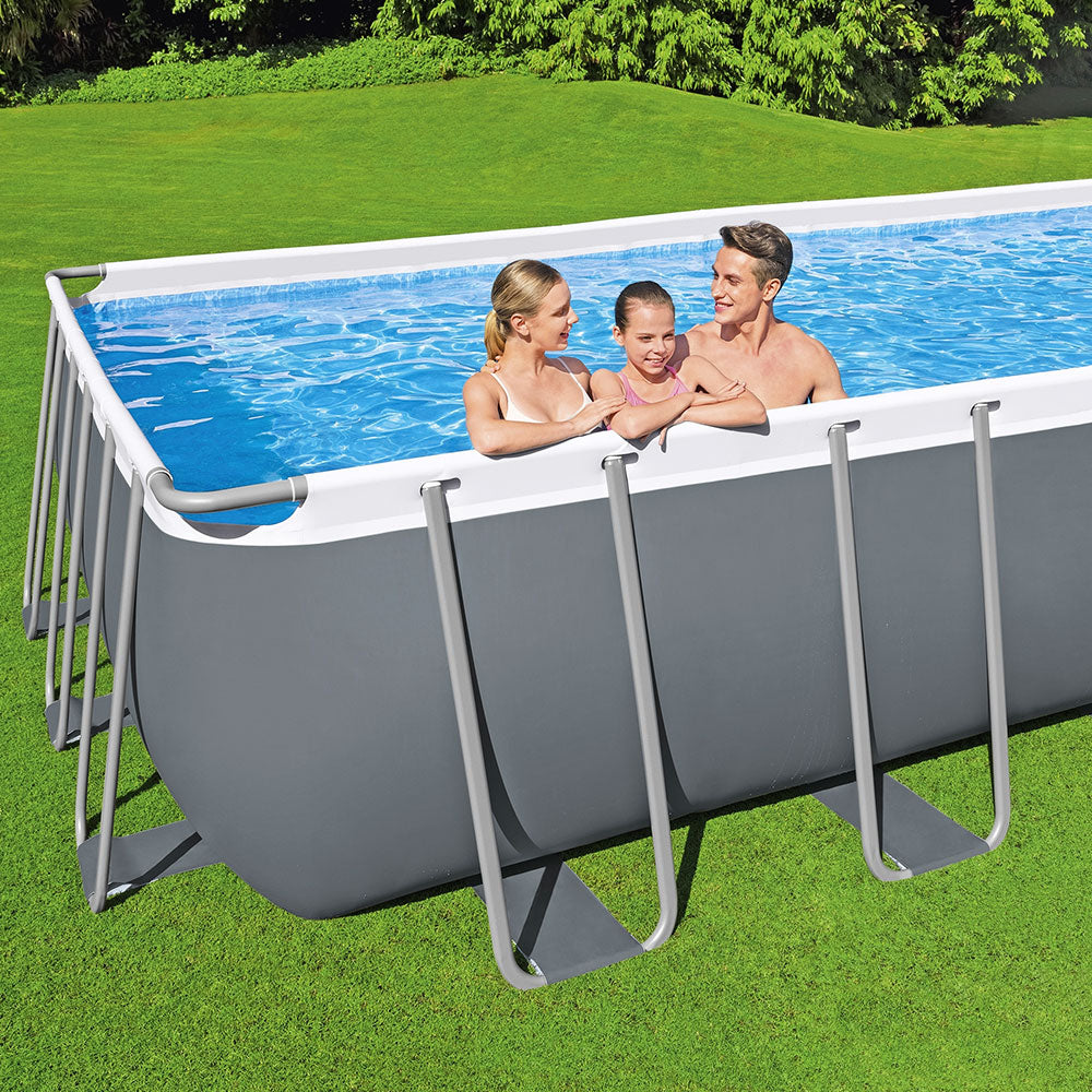 Bestway Swimming Pool 732x366x132cm Steel Frame Above Ground Pools Ladder 30045L-2