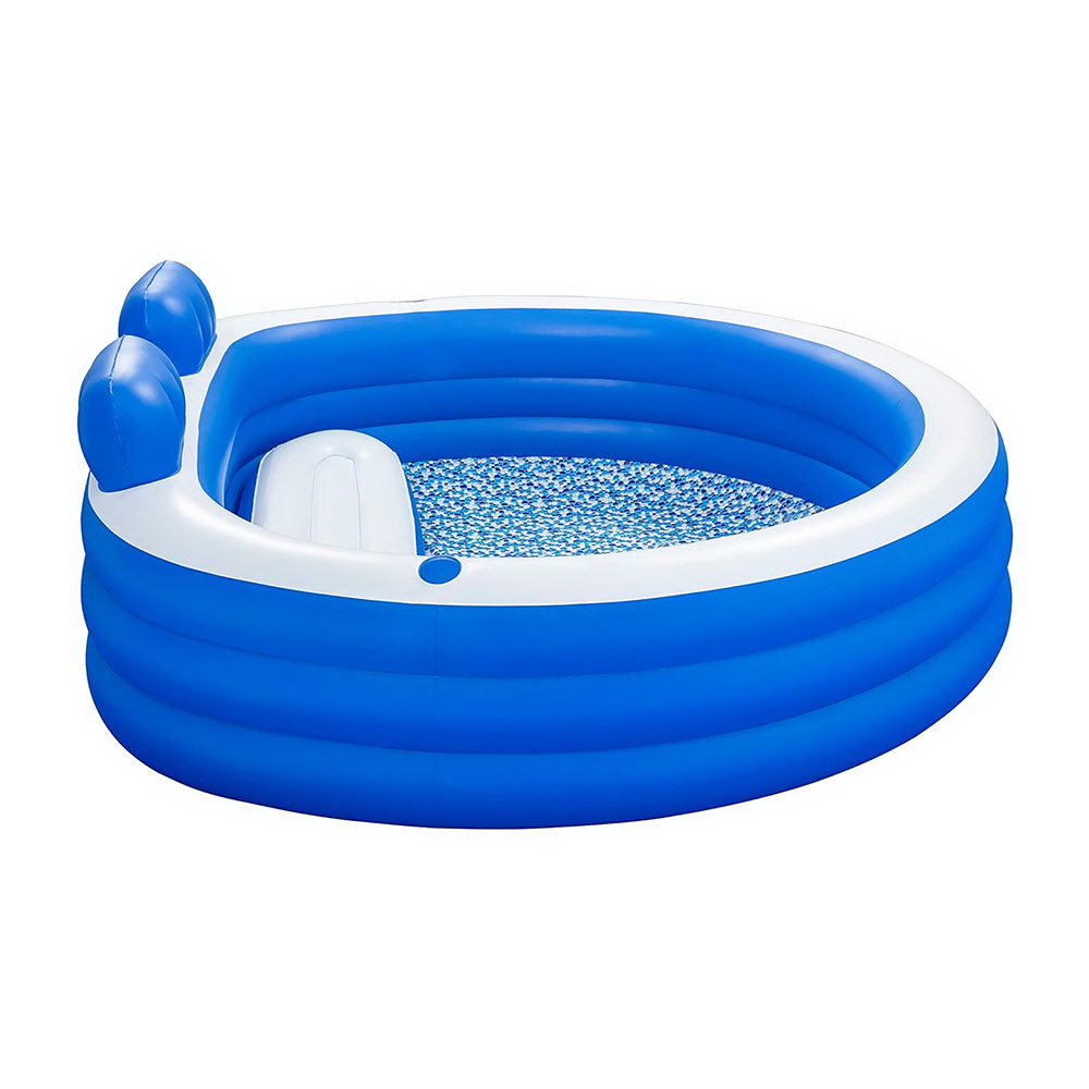 Bestway Kids Inflatable Pool Above Ground Pools Bench Seat Cup Holder 231x219cm-2