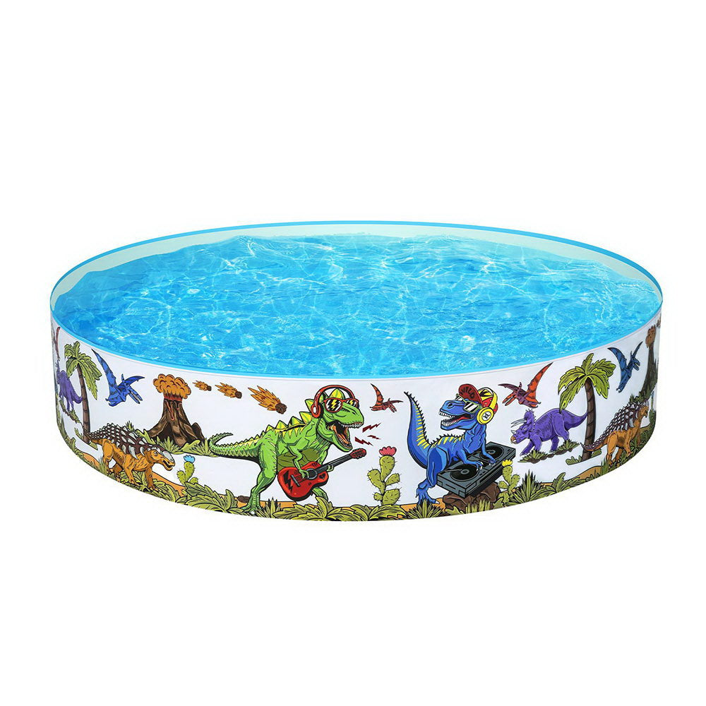 Bestway Kids Pool 183x38cm Round Above Ground Rigid Swimming Pools Dinosaur 946L-0