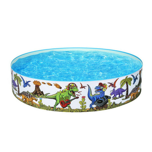 Bestway Kids Pool 183x38cm Round Above Ground Rigid Swimming Pools Dinosaur 946L-0