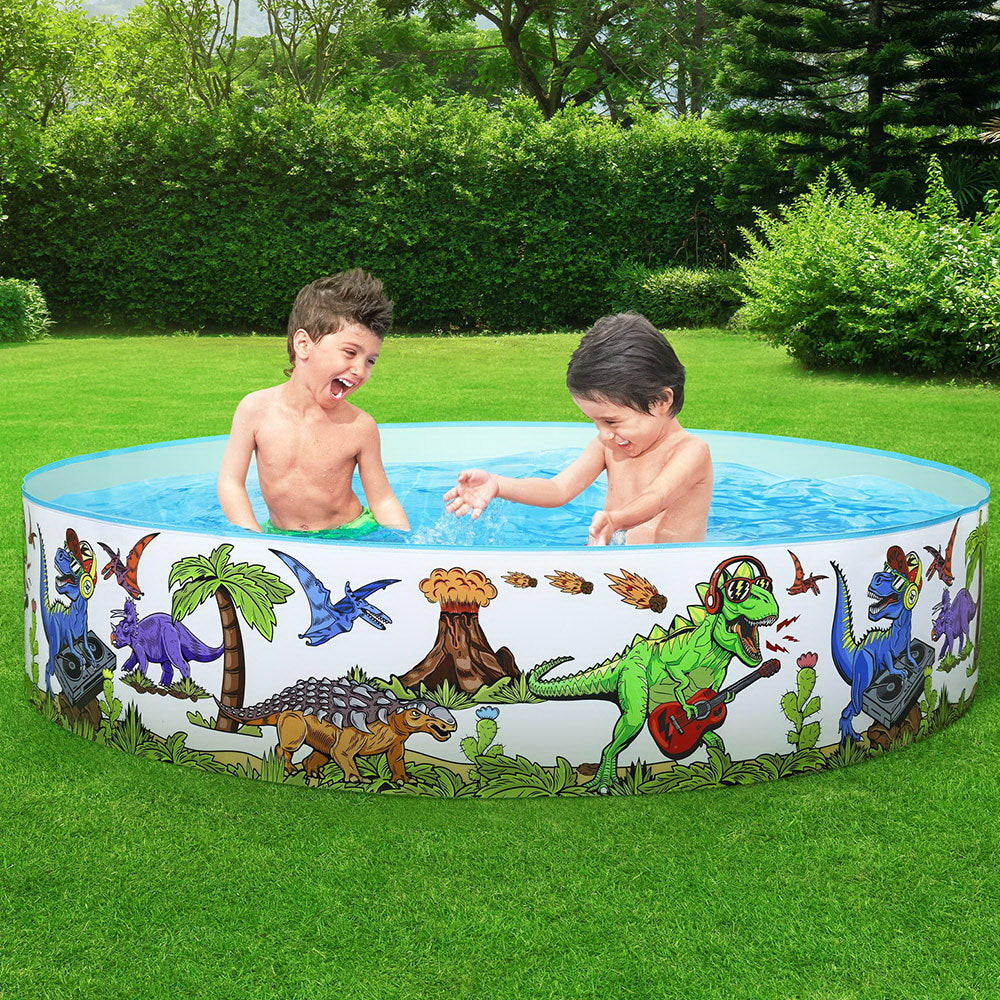 Bestway Kids Pool 183x38cm Round Above Ground Rigid Swimming Pools Dinosaur 946L-5