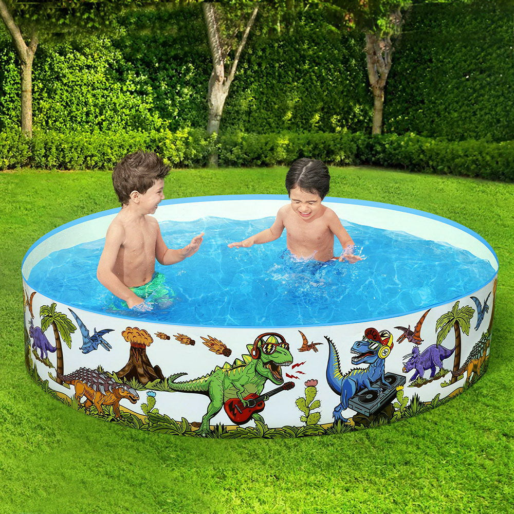 Bestway Kids Pool 183x38cm Round Above Ground Rigid Swimming Pools Dinosaur 946L-6