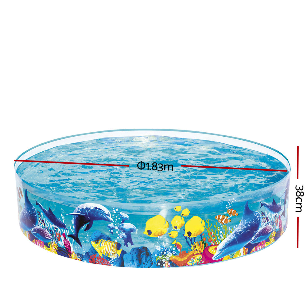 Bestway Kids Pool 183x38cm Round Above Ground Rigid Swimming Pools Undersea 946L-1