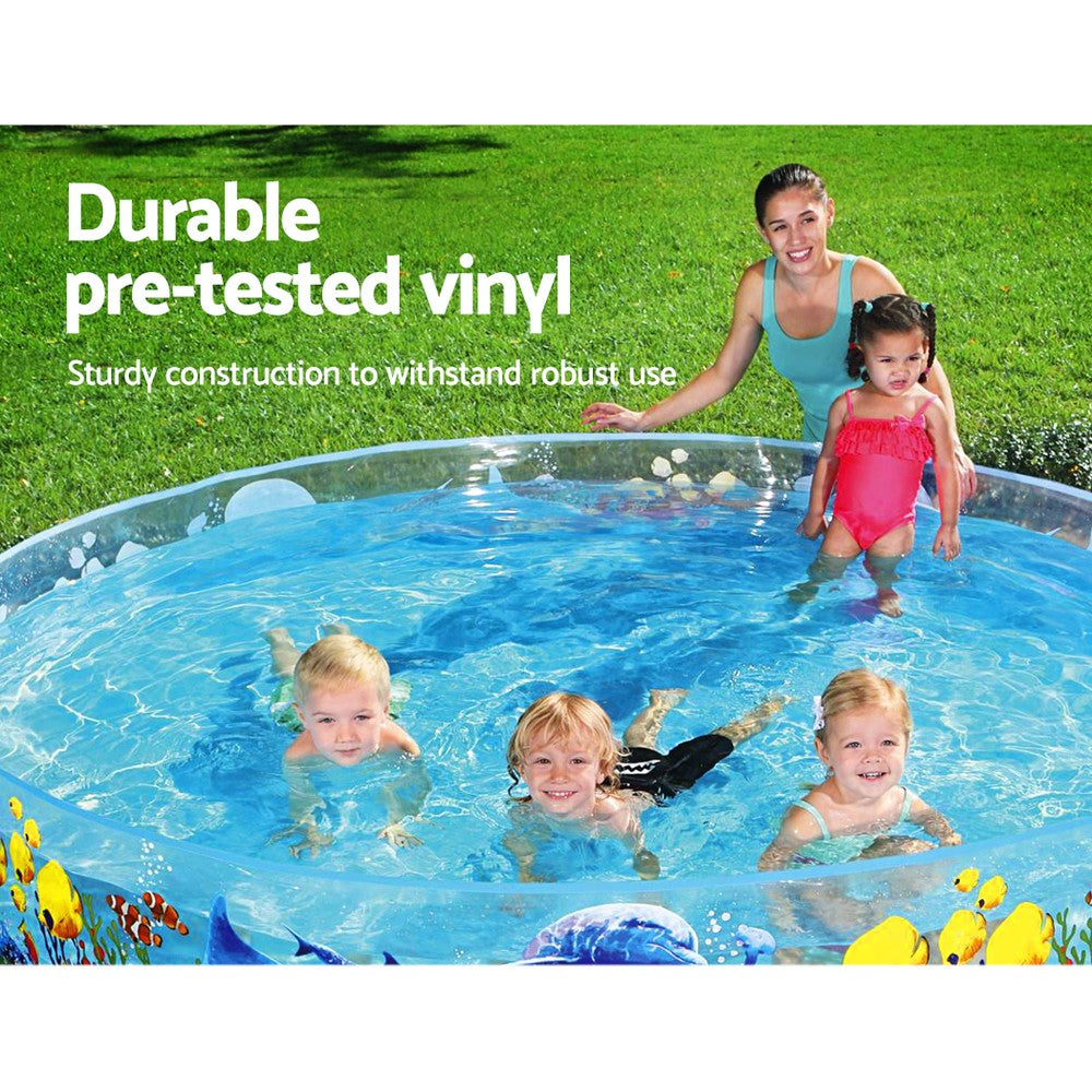 Bestway Kids Pool 244x46cm Round Above Ground Rigid Swimming Pools Undersea 2074L-4