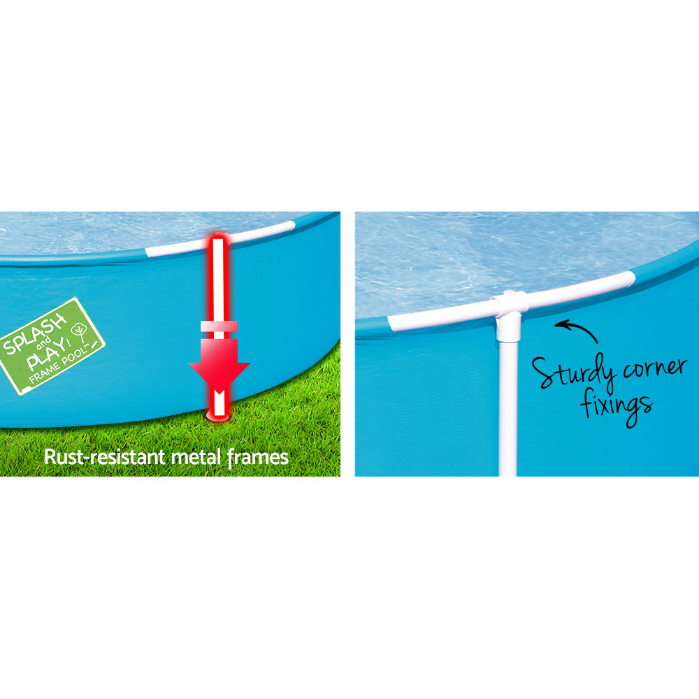 Bestway Kids Pool 152x38cm Round Steel Frame Swimming Pools Above Ground 580L-2