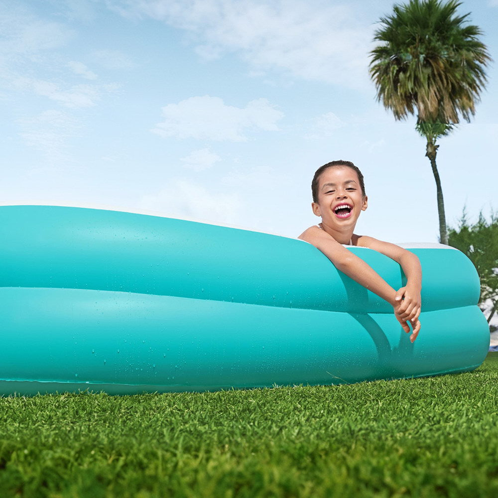 Bestway Kids Inflatable Family Pool with Center Console Cup Holder 218x218x48cm-5