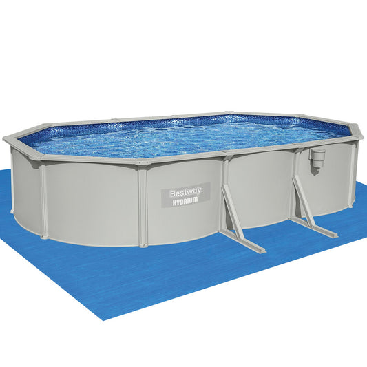 Bestway Swimming Pool 610 x 366cm Steel Frame Round Pool Set w/ Filter Ladder-0