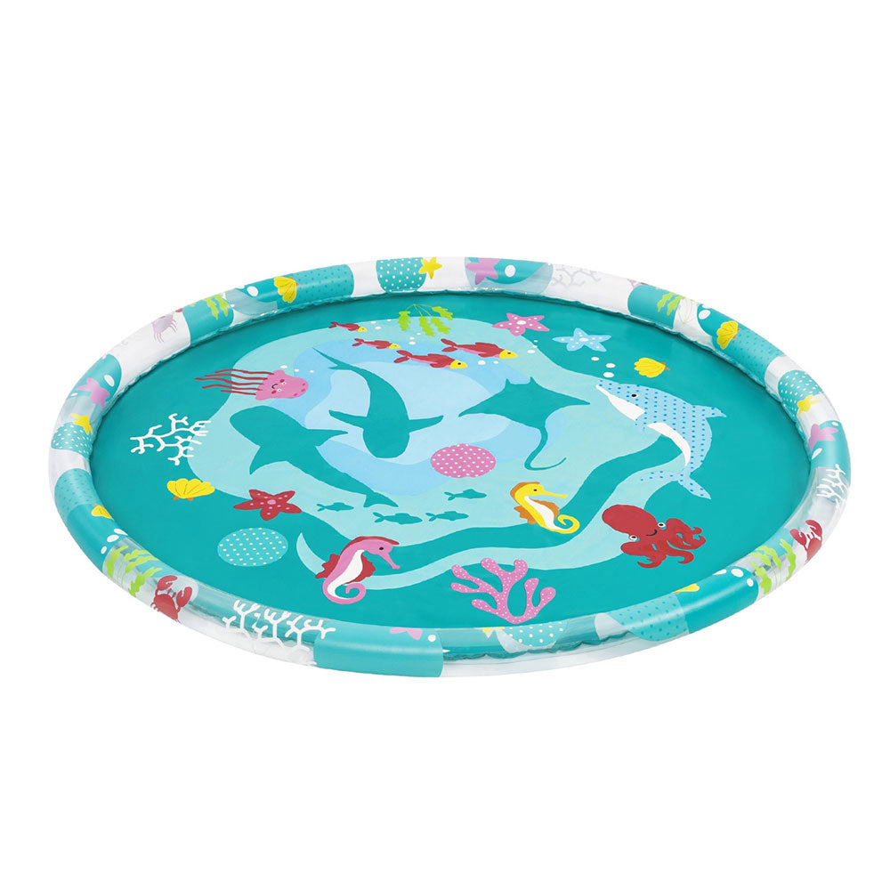 Bestway Kids Inflatable Pad Round Splash Pool Sprinkler Spray Toys Marine 165cm-0