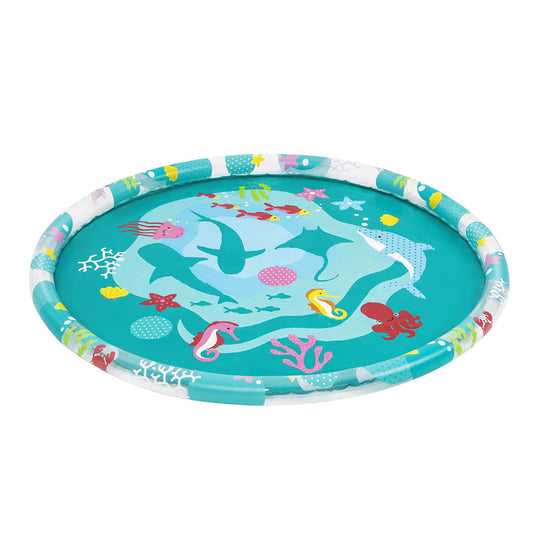 Bestway Kids Inflatable Pad Round Splash Pool Sprinkler Spray Toys Marine 165cm-0