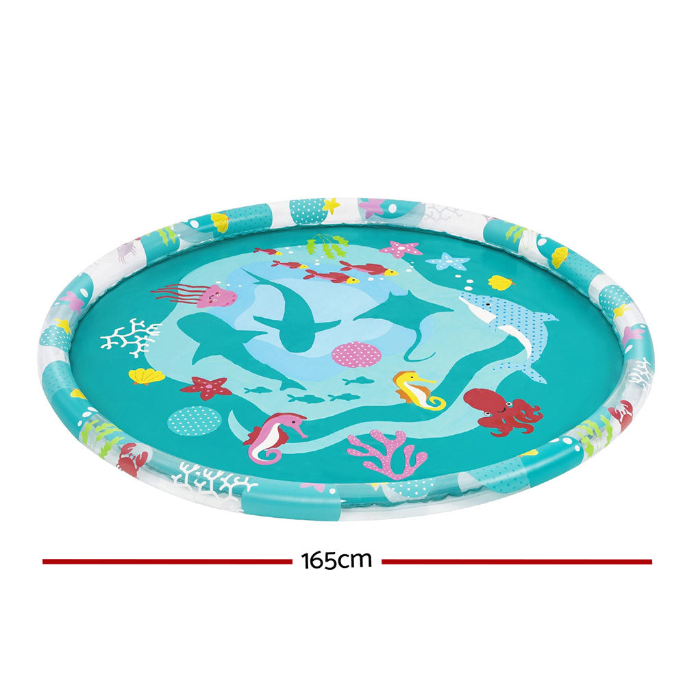 Bestway Kids Inflatable Pad Round Splash Pool Sprinkler Spray Toys Marine 165cm-1