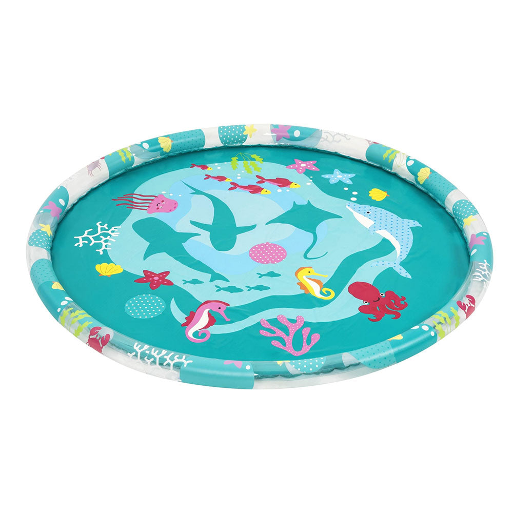 Bestway Kids Inflatable Pad Round Splash Pool Sprinkler Spray Toys Marine 165cm-2