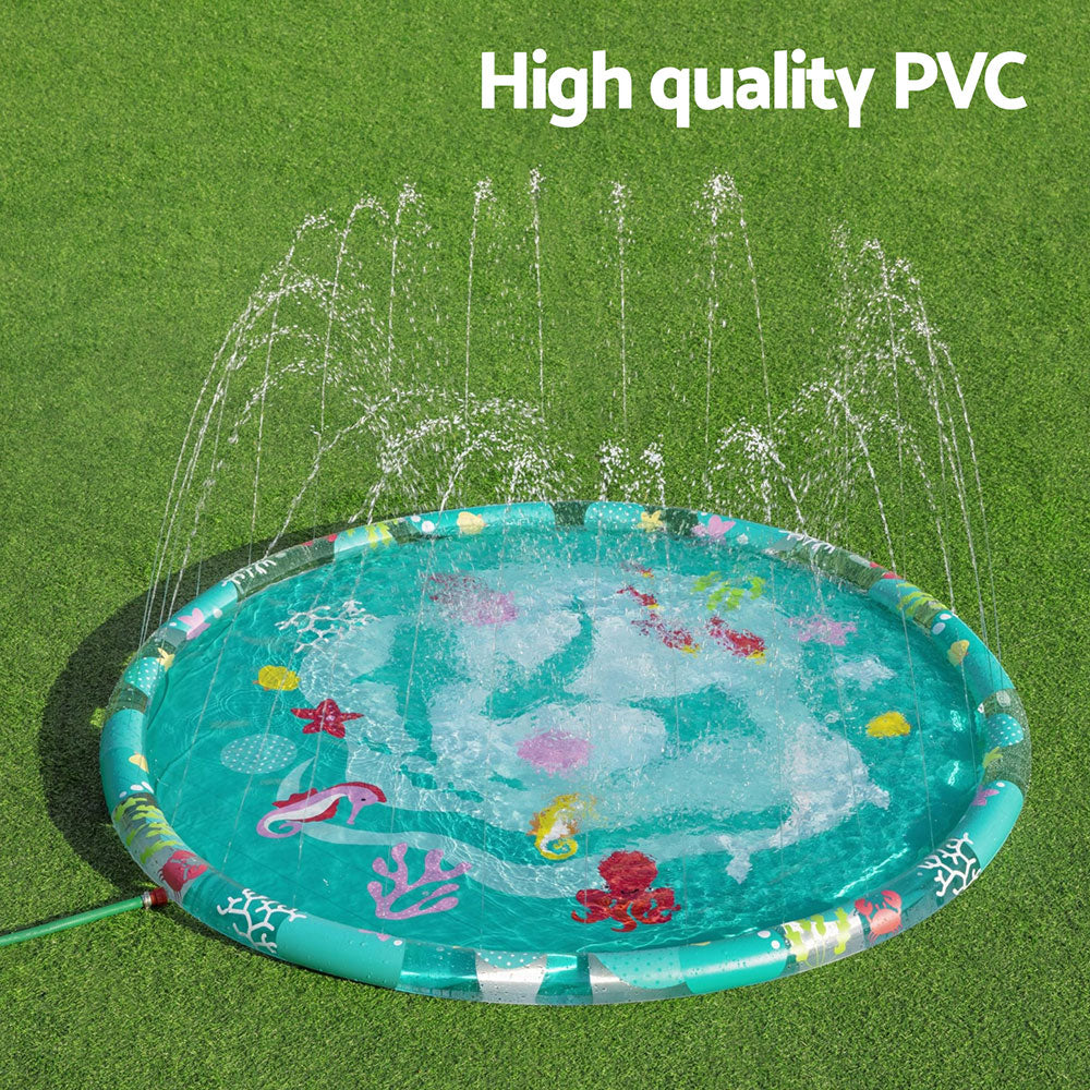 Bestway Kids Inflatable Pad Round Splash Pool Sprinkler Spray Toys Marine 165cm-3