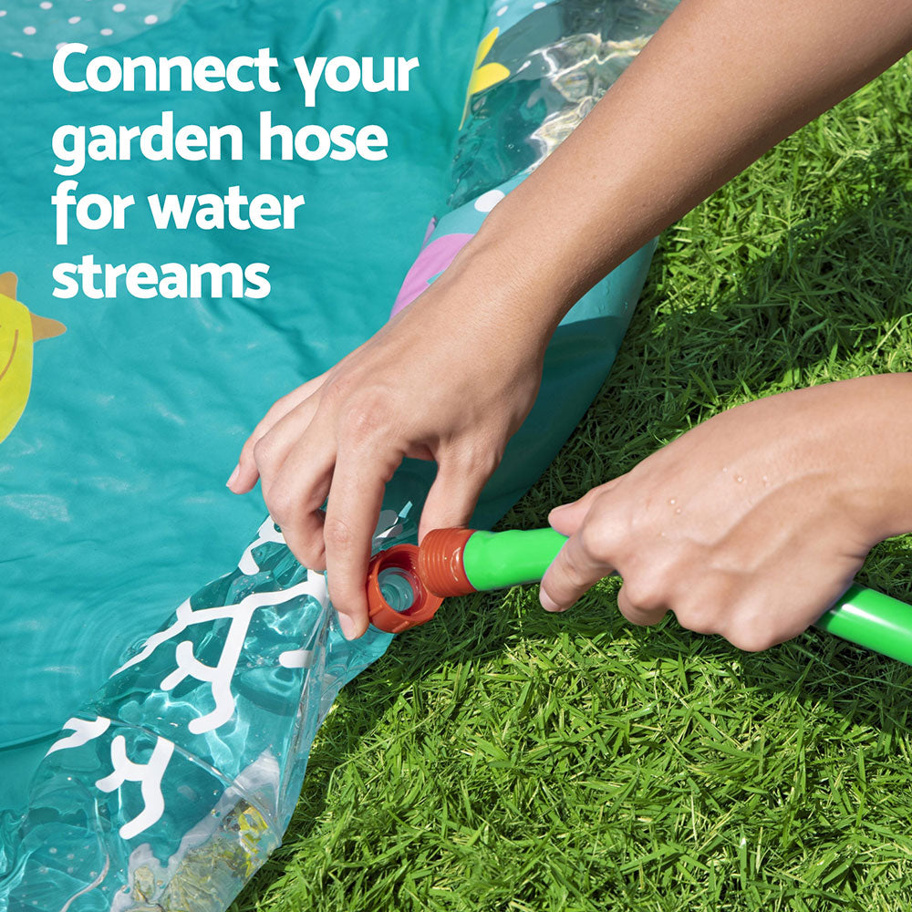 Bestway Kids Inflatable Pad Round Splash Pool Sprinkler Spray Toys Marine 165cm-5