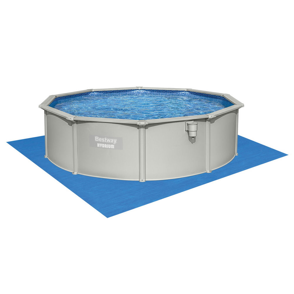 Bestway Swimming Pool Steel Frame Round Pool Set 457cm w/ Filter Ladder 17430L-2