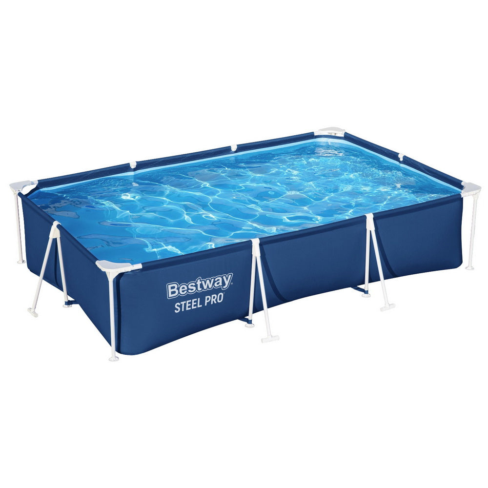Bestway Swimming Pool 300x201x66cm Steel Frame Above Ground Pools 3300L-0