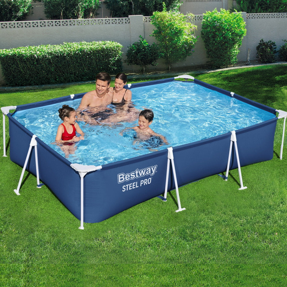 Bestway Swimming Pool 300x201x66cm Steel Frame Above Ground Pools 3300L-6