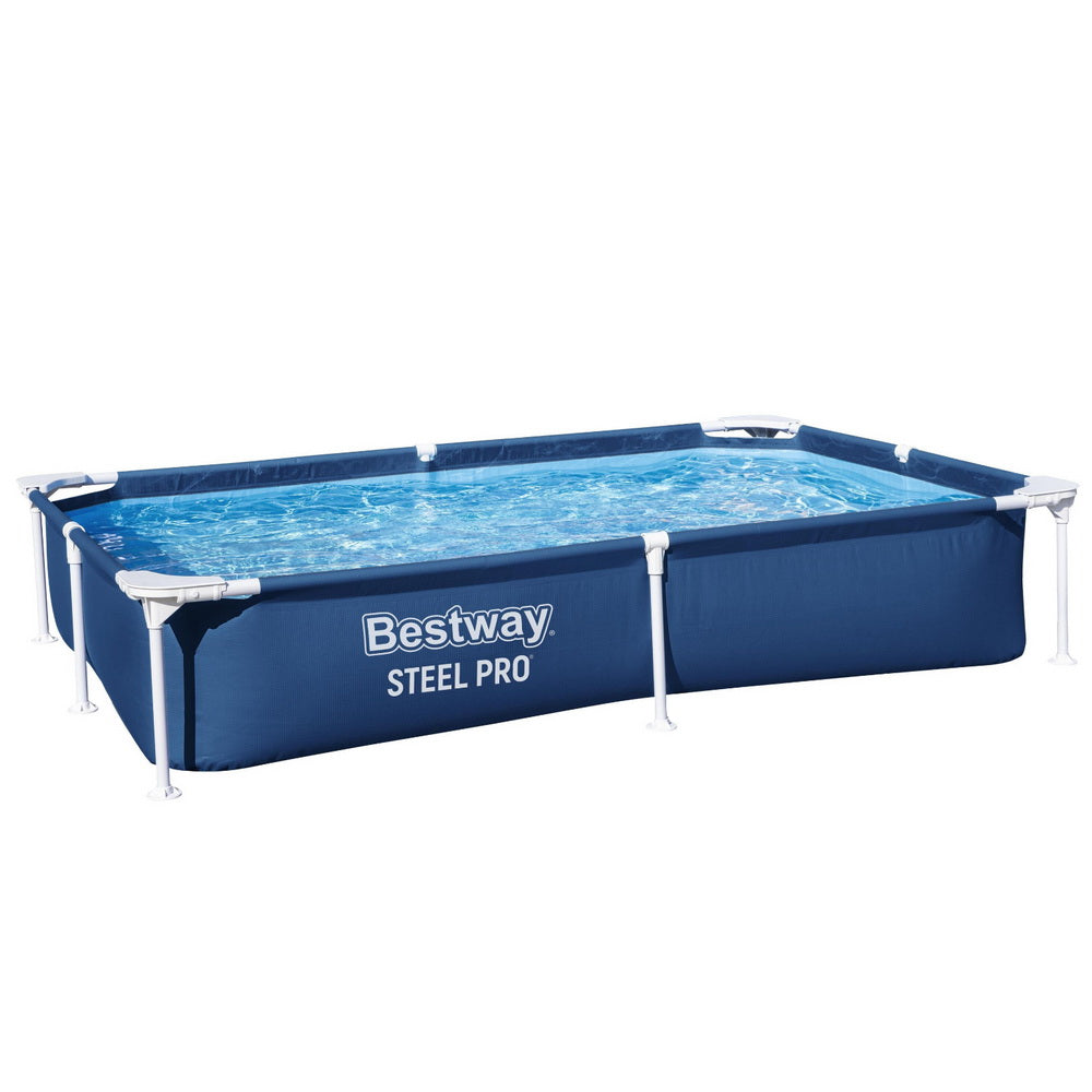 Bestway Swimming Pool 221x150x43cm Steel Frame Above Ground Pools 1200L-0