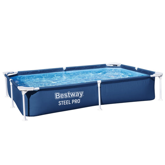 Bestway Swimming Pool 221x150x43cm Steel Frame Above Ground Pools 1200L-0