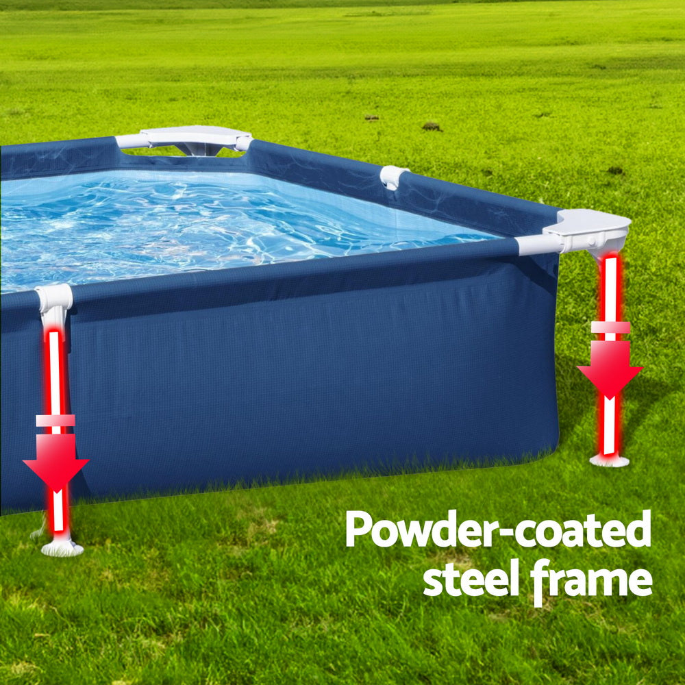 Bestway Swimming Pool 221x150x43cm Steel Frame Above Ground Pools 1200L-4