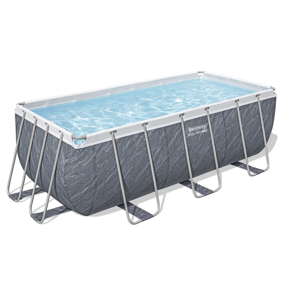 Bestway Swimming Pool 412x201x122cm Steel Frame Pool Set w/Pump Ladder-0