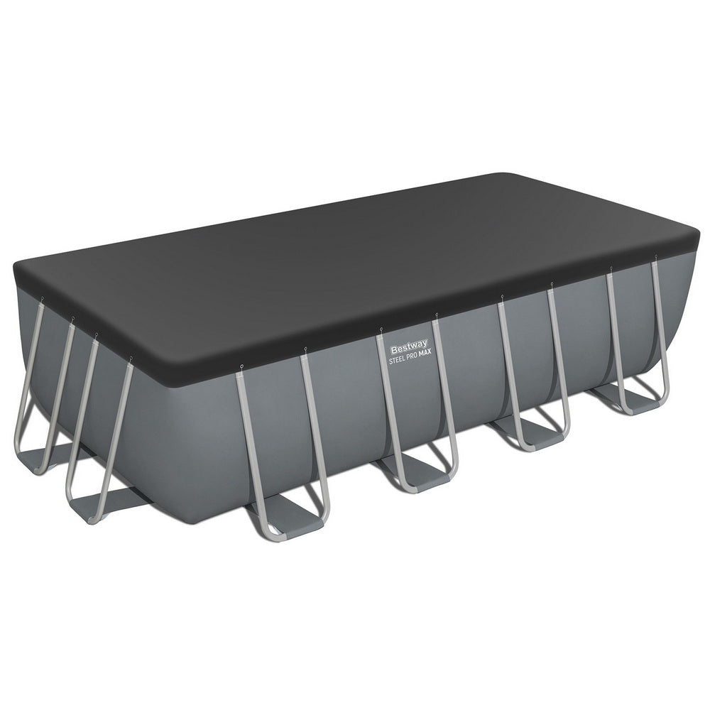 Bestway Swimming Pool Steel Frame Pool Set w/ Filter Pump Ladder Cover 488x244cm-3