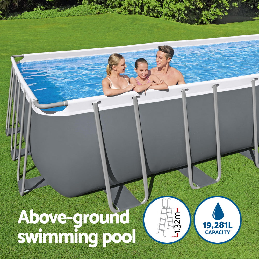 Bestway Swimming Pool 640x274x132cm Steel Frame Above Ground Pools Filter Pump Ladder 19281L-3