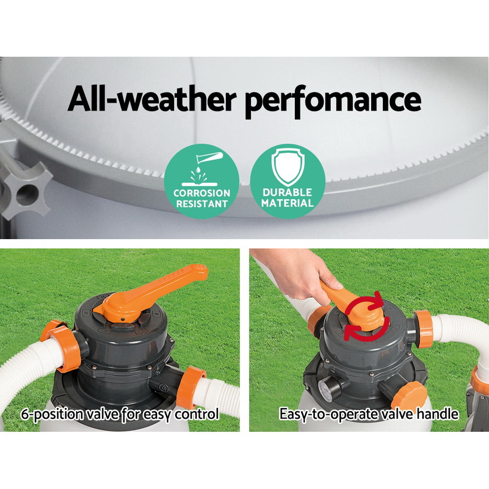 Bestway Pool Pump Sand Filter 1500GPH 5678L/H Pools Flowclear Filters-4
